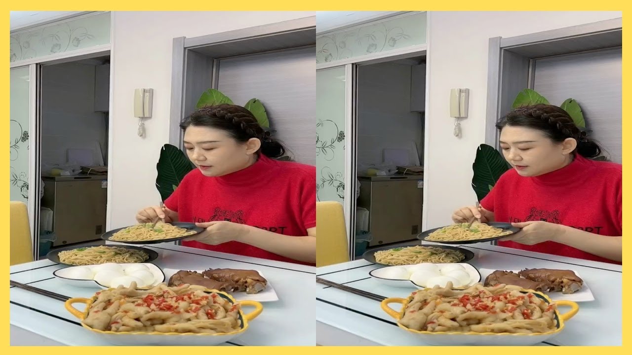 Chow-down Showdown: Husband vs. Wife Battle it Out in the Funniest Food Challenge Yet! 🍕🍔 #funny