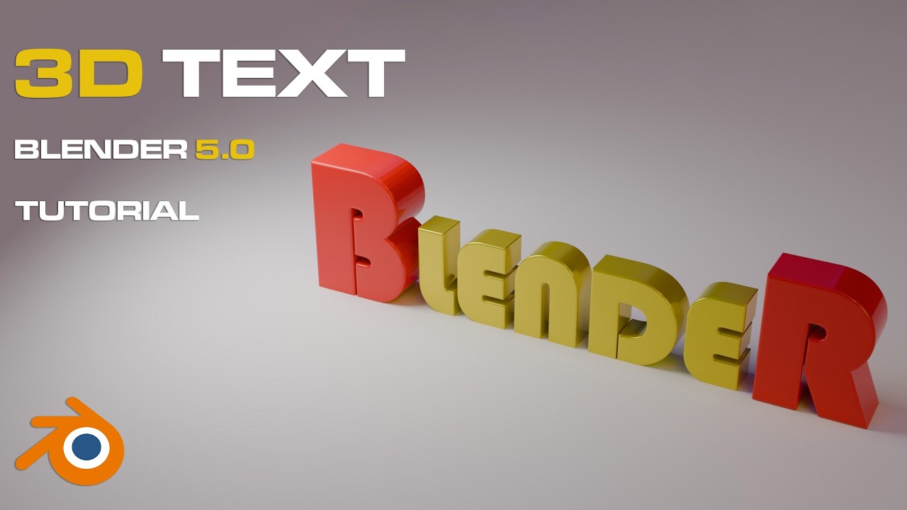 3d TEXT IN BLENDER 5 0   TUTORIAL 2026