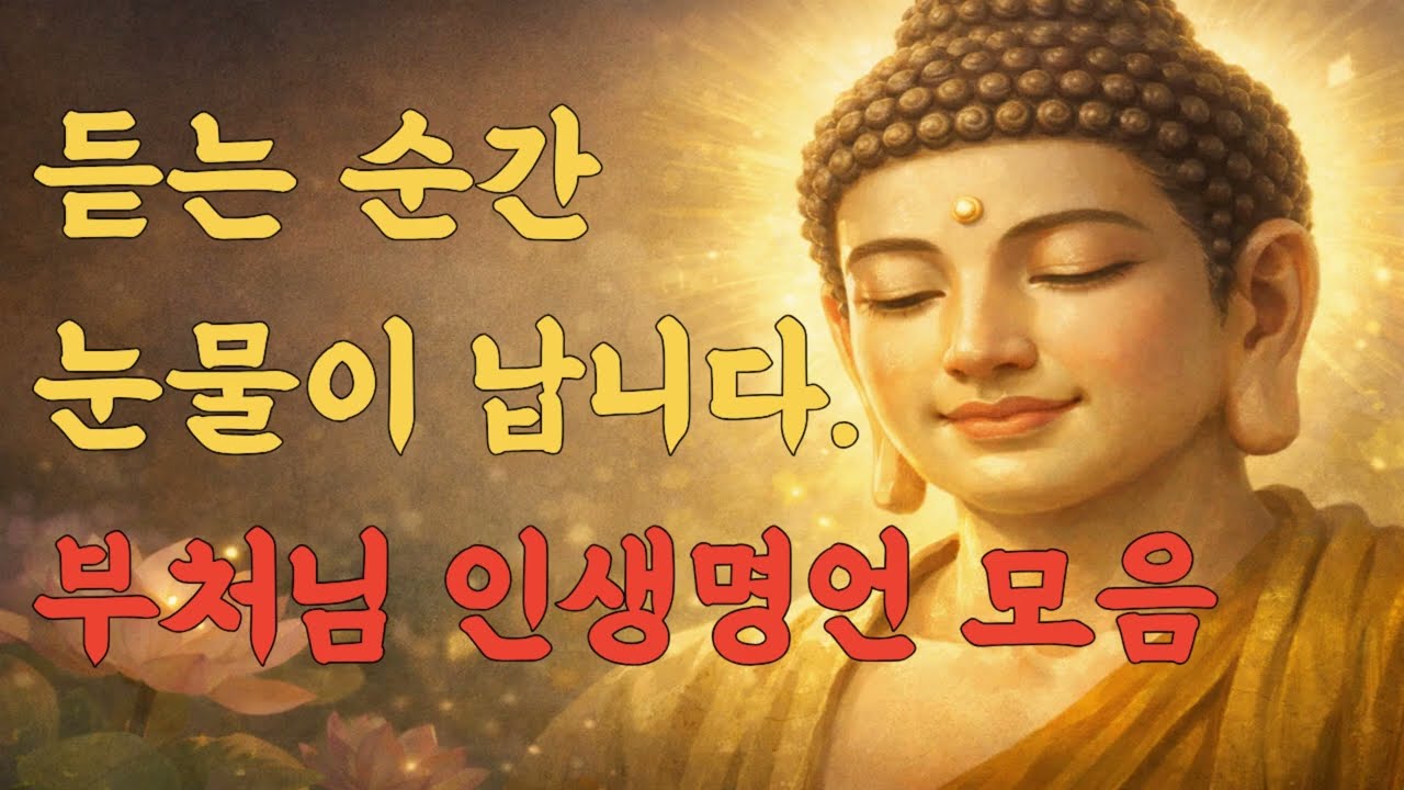 듣는 순간 눈물이 납니다｜부처님 인생 명언