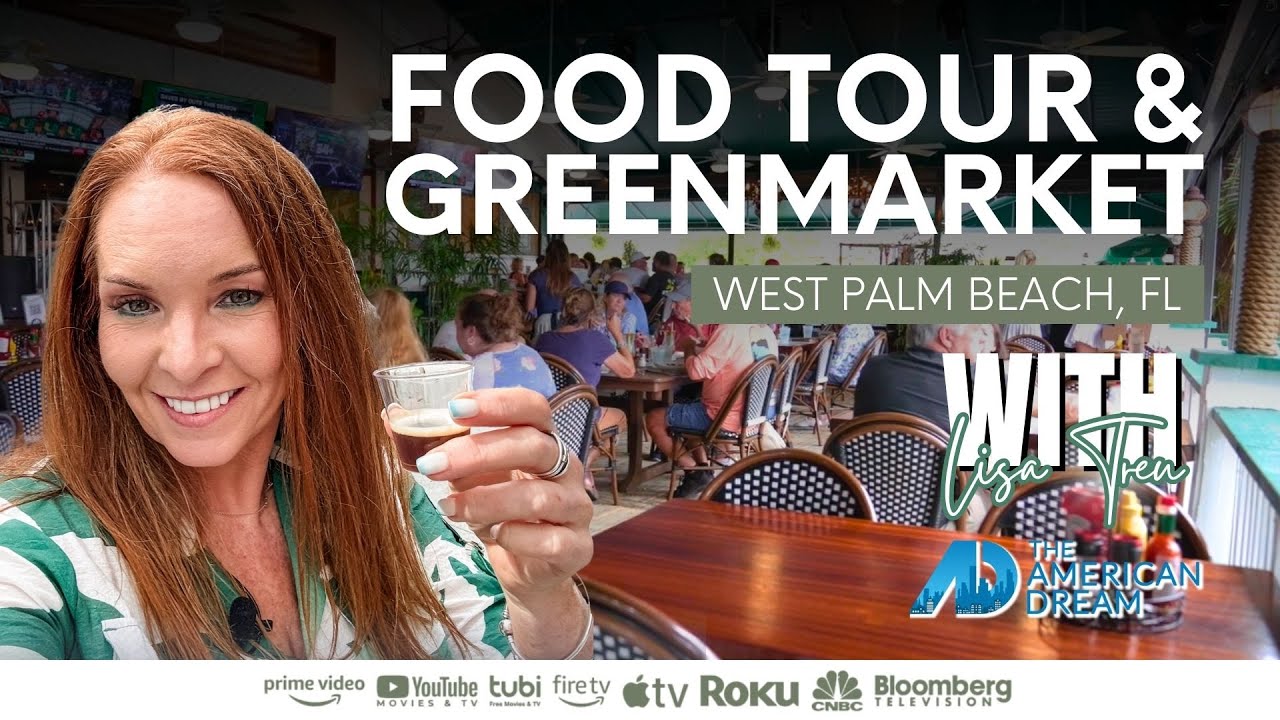 🌴 West Palm Beach FOOD TOUR  & GREENMARKET 🥗 | #1 Farmers Market in the U.S. 🛍️🍴 with Lisa Treu 🎥