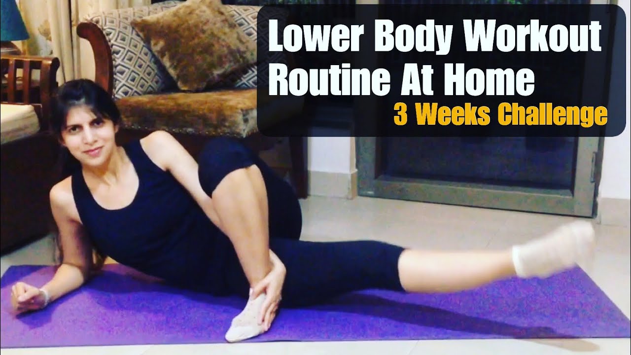 Lower Body Workout Routine At Home | Legs Toning Exercises for Women | Hips, thigh & calf | Hindi
