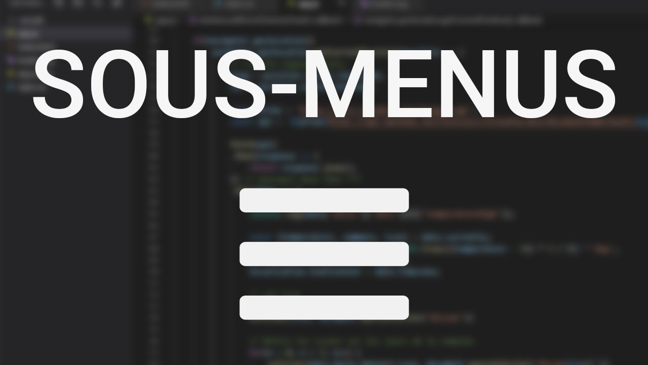 Créer des sous-menus