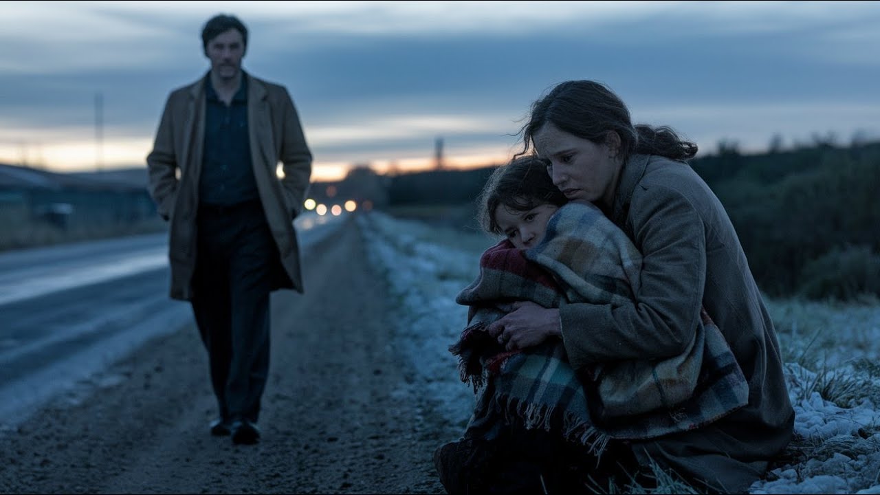 El médico, al regresar del trabajo, vio en la carretera desierta a una madre y a su hijo congelados