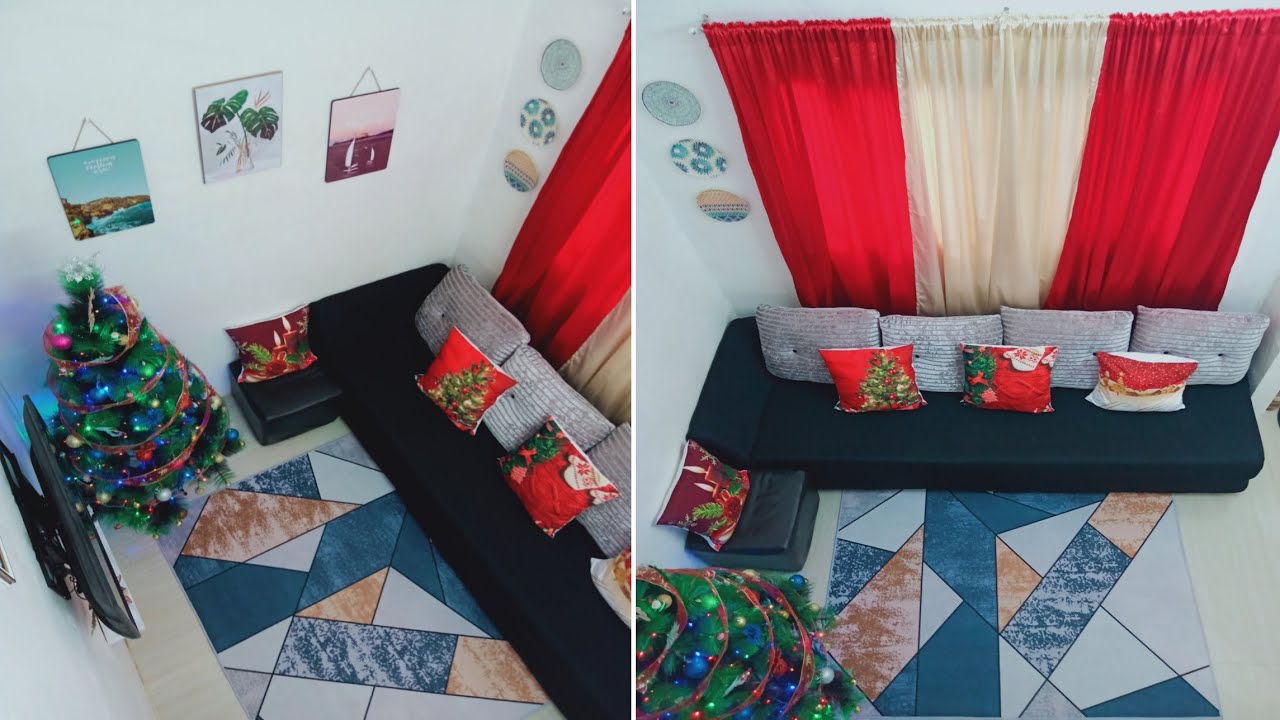 Tiny Living Room Makeover / Living room Christmas design ideas / Budgetarian Vlog
