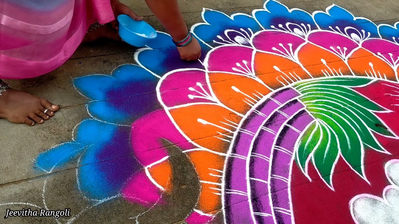 Pongal kolam 🌷🌾, Attractive pongal rangoli 🥰🥰🥰, sankranti muggulu big 🌹....#rangoli#pongal