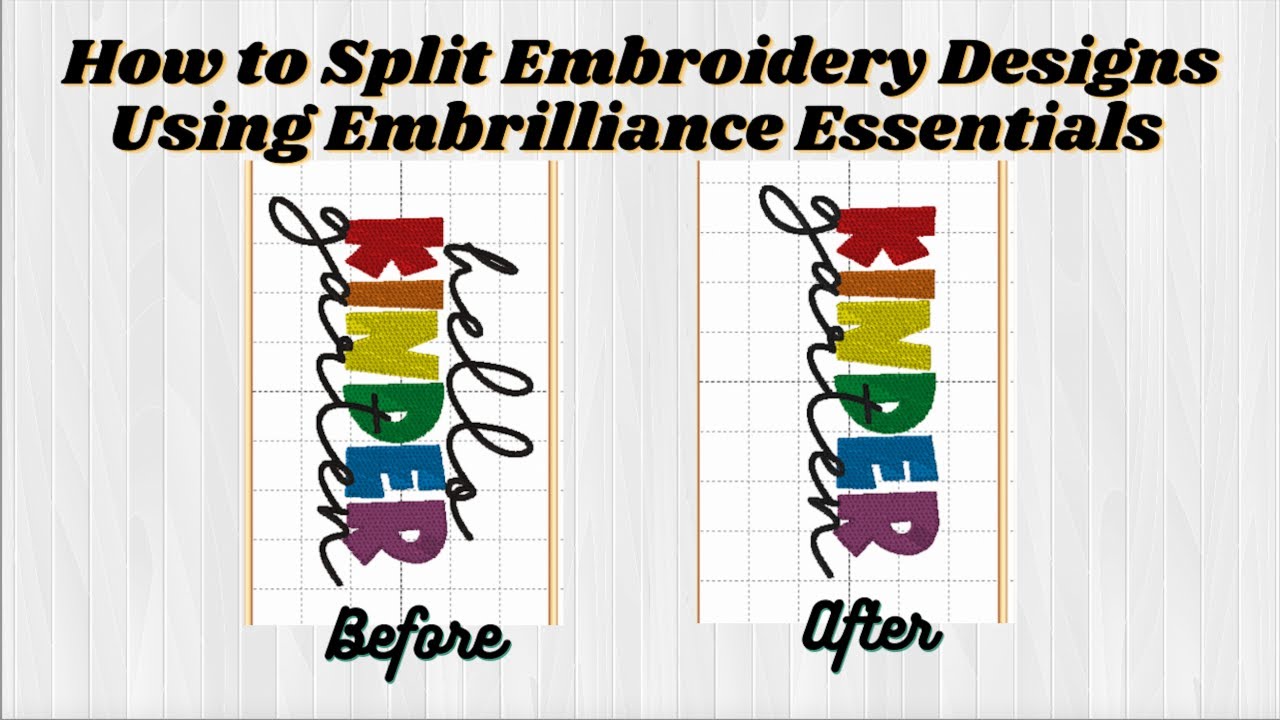 Как разделить дизайн вышивки с помощью Embrilliance Essentials / программного обеспечения для выш...