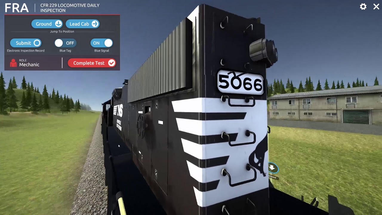 Railroad Locomotive Daily Inspection (CFR 229) - Interactive 3D Simulation