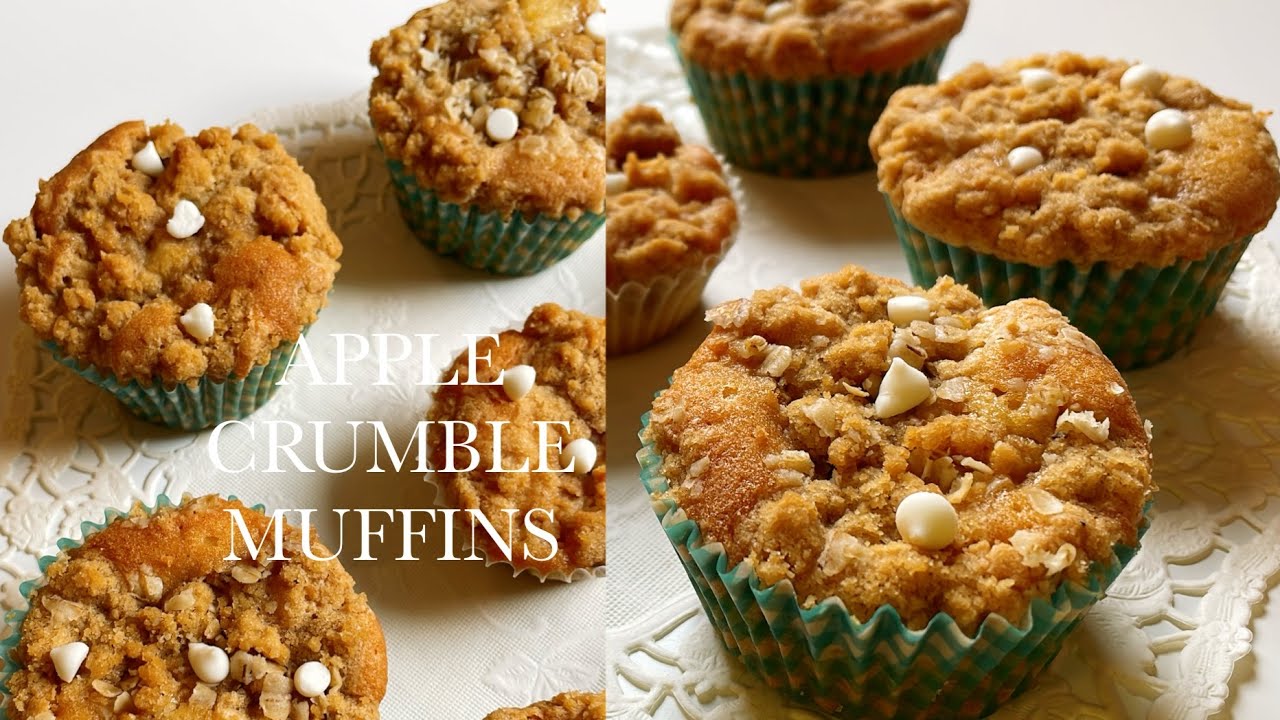 Apple Crumble Muffins Recipe | @TheRecipeGarden 