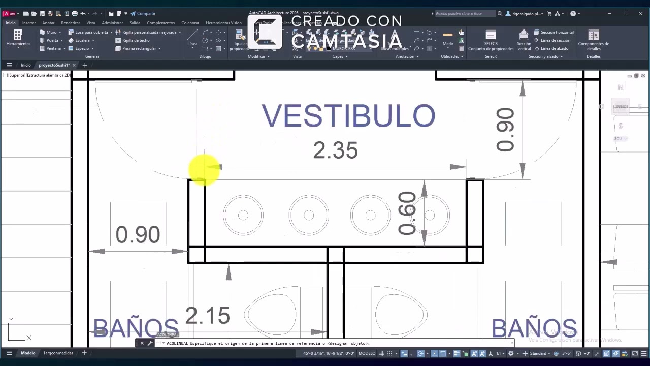 Plano y Fachadas 3D Restaurante con Terraza