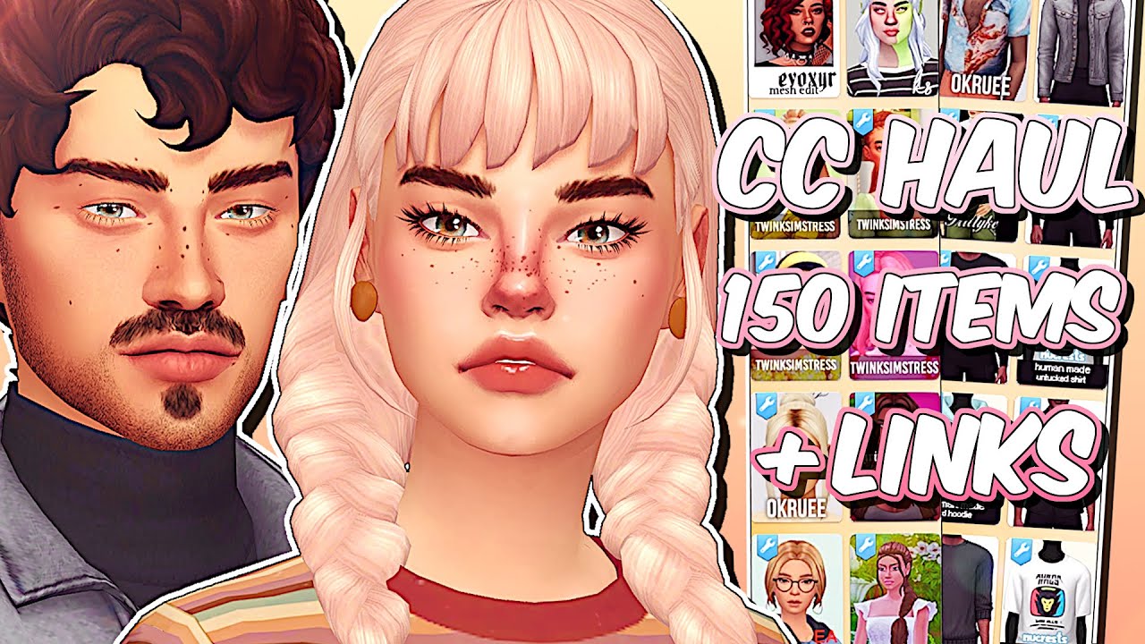The Sims 4 | MAXIS MATCH CC HAUL #3 🌿  MALE & FEMALE Hairs, Presets & more.. | + CC Links