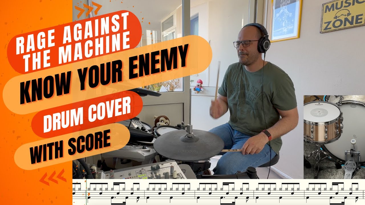 Know your enemy - Drum cover with sheet music - Rage Against The Machine