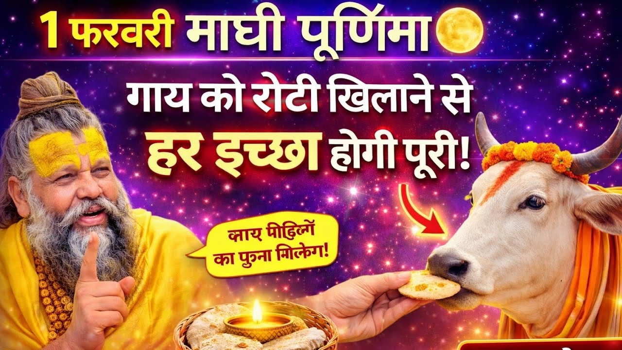 माघ के पूर्णिमा के दिन गाय को यह चीज जरूर खिलाएं 🤫😱🙏#pradeepmishraji 