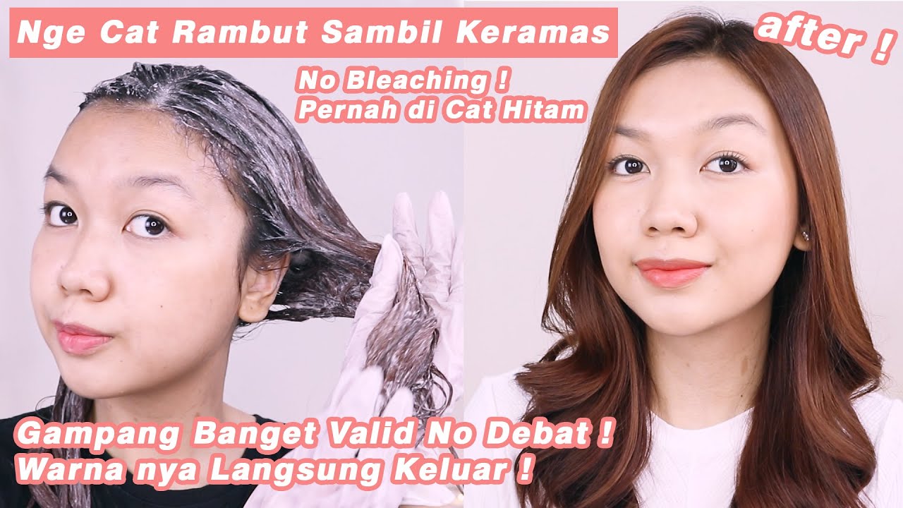 Tutorial Cat Rambut Sendiri Sambil Keramas !! || Desty Yufenti