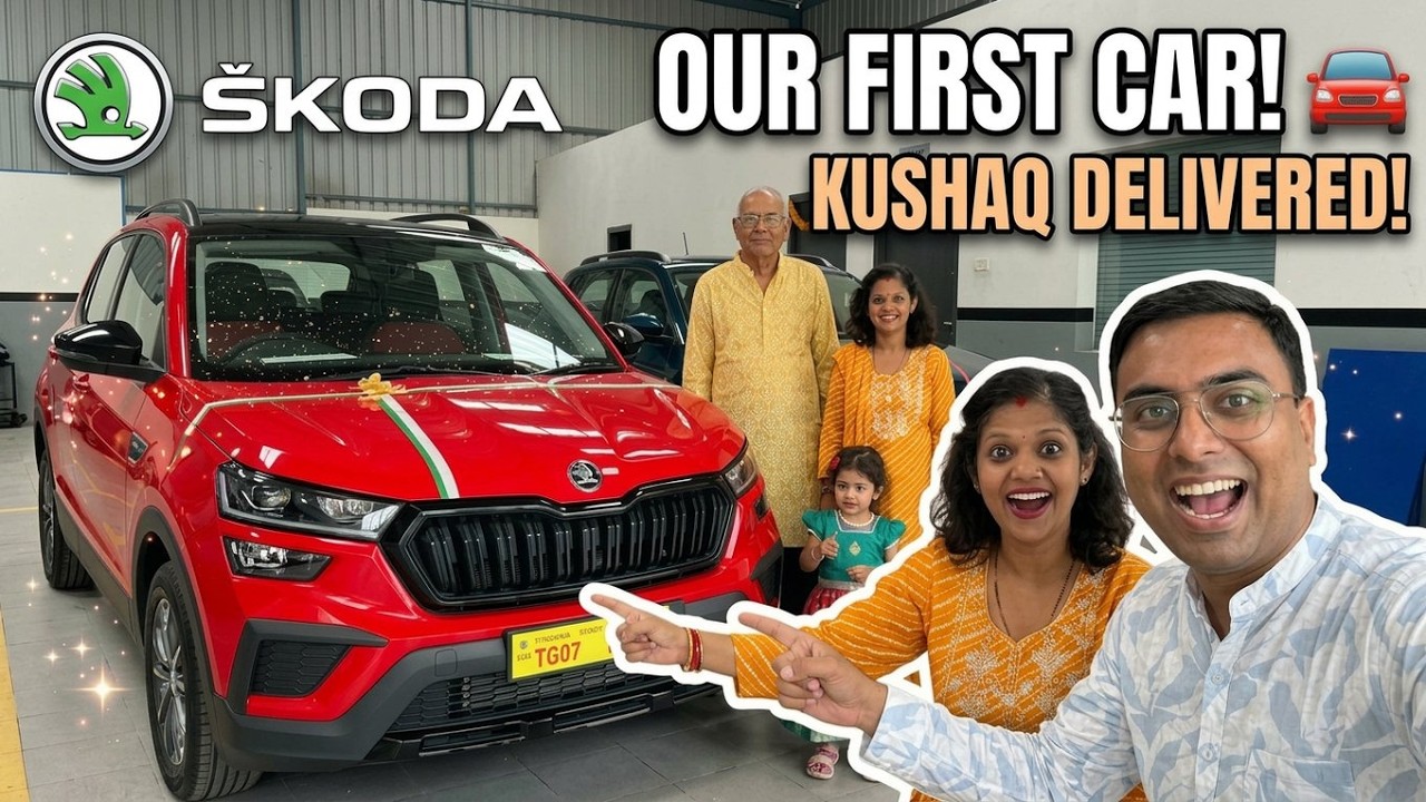 Taking Delivery of Our FIRST CAR 🚘 Bought Skoda Kushaq Automatic Monte Carlo 1.5 TSI Petrol💖