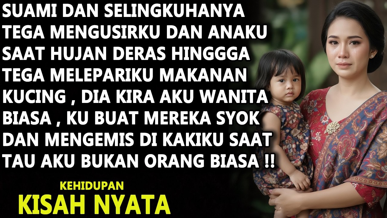 SUAMI DAN SELINGKUHANYA MENGUSIRKU SAAT HUJAN DERAS SETELAHNYA DIA SYOK SAAT TAU IDENTITASKU