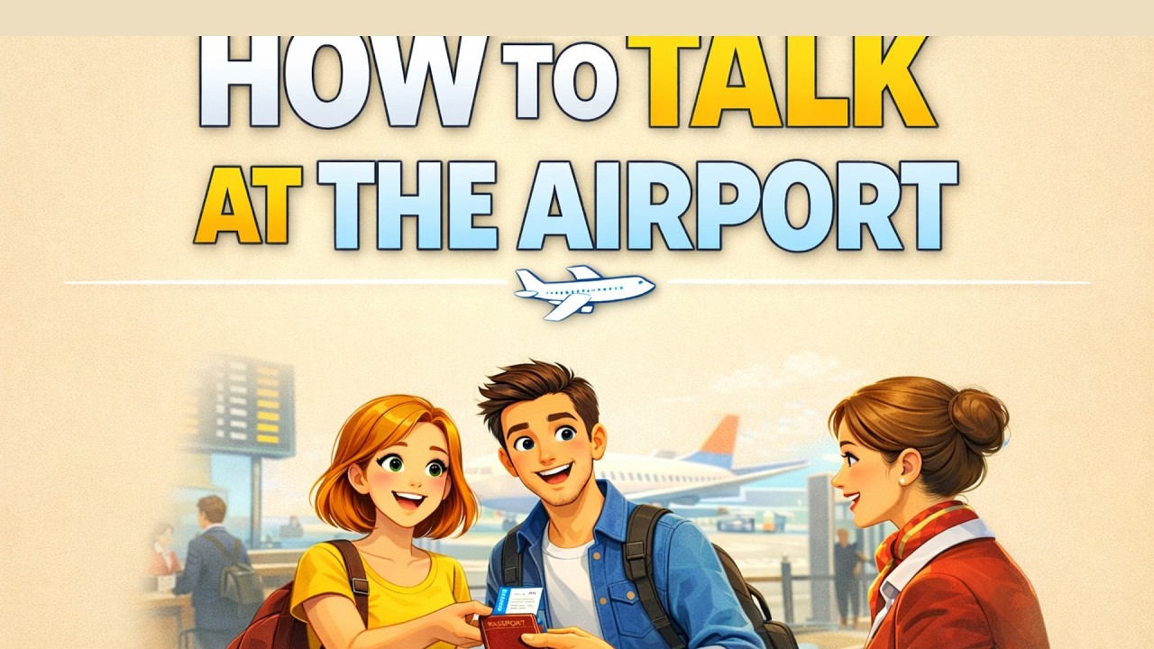 English Conversation at the Airport ✈️ | Learn Real Travel English with Emma & Tom