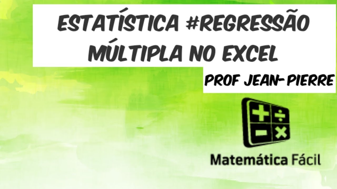 Regressão Linear Múltipla no Excel