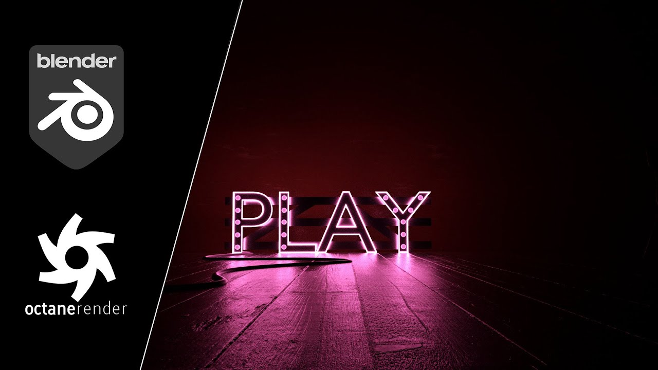 Simple text animation with Blender and Cinema 4D Octane Render