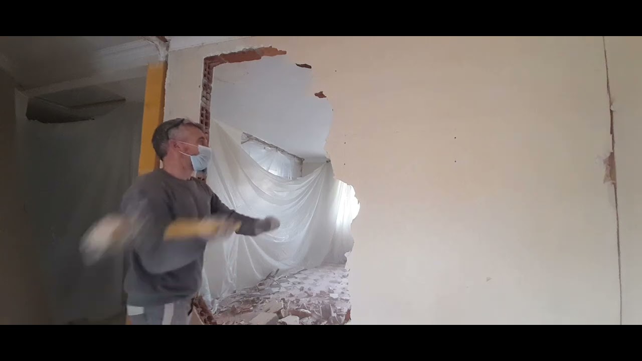 Démolition d'un mur entre 2 pièces