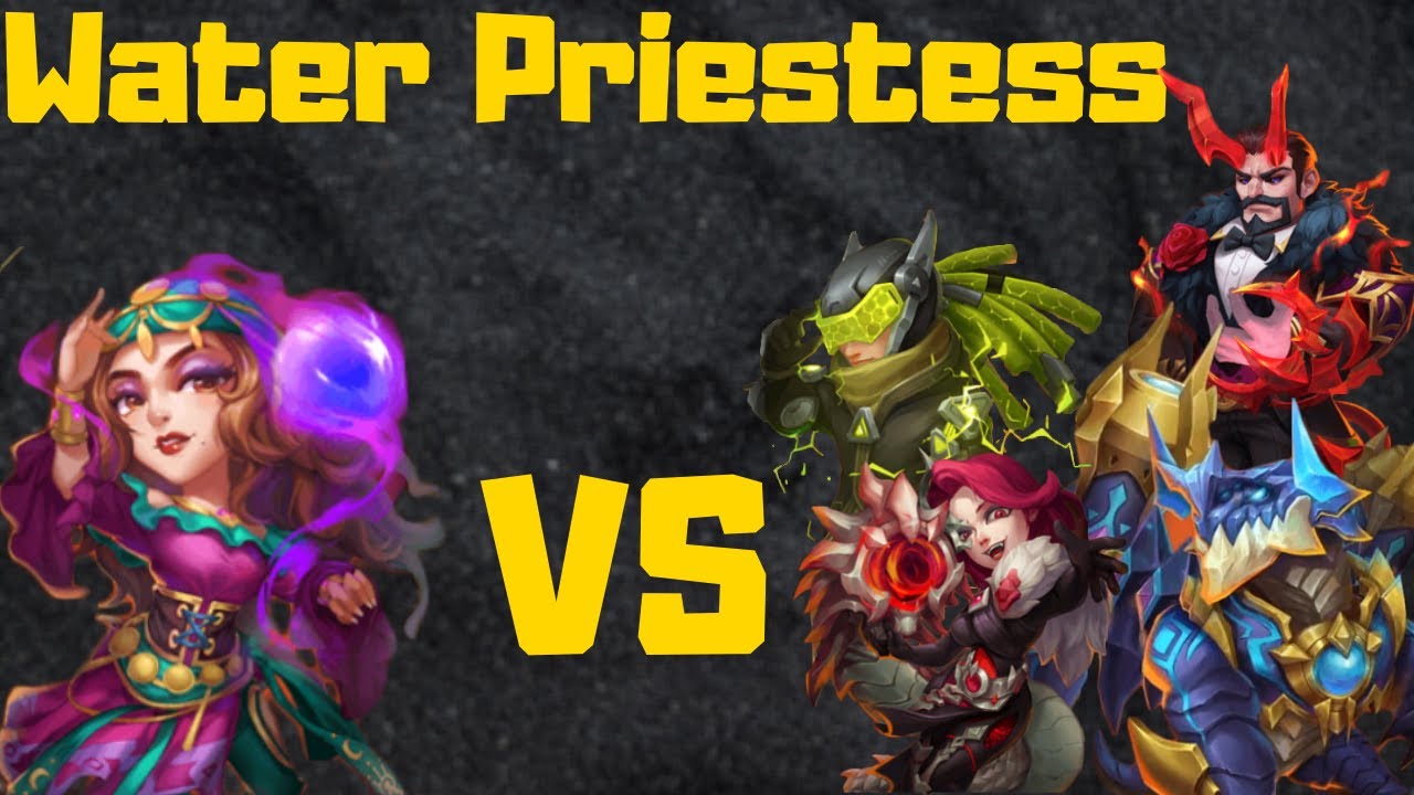 Water Priestess Vs Epic Heroes | Castle Clash