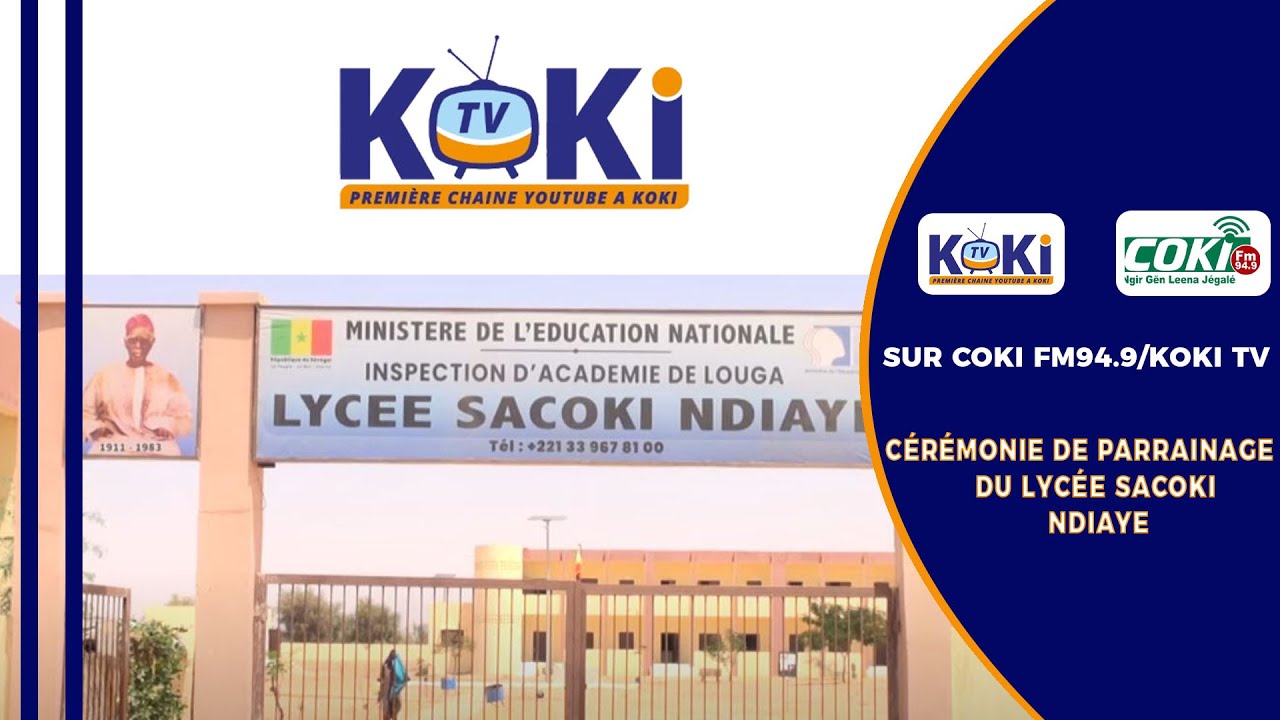 🔴EN DIRECT cérémonie de parrainage du lycée sacoki Ndiaye