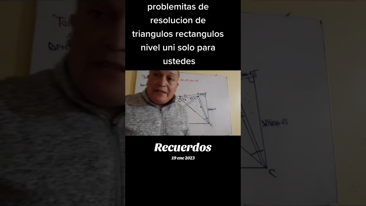 Resolviendo un ejercicio de resolución de triangulos rectangulos aprendiendo trigonometria 