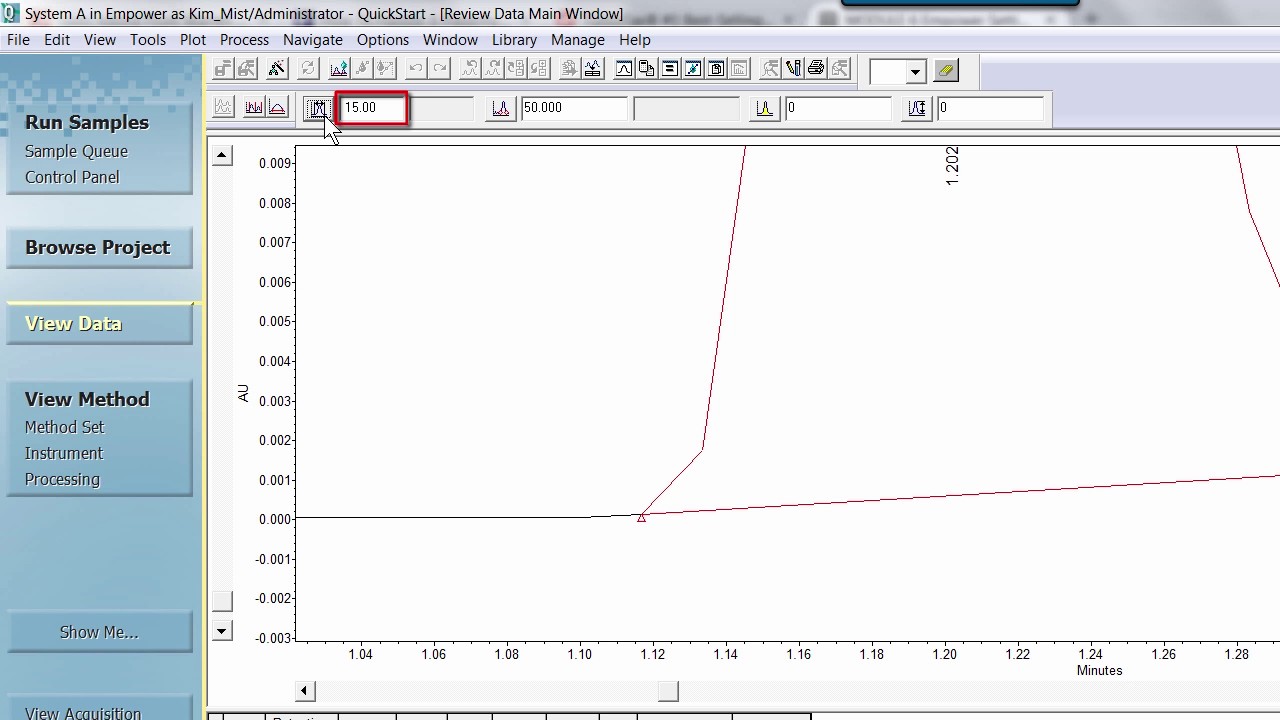 Setting Traditional Peak Width and Threshold in Empower