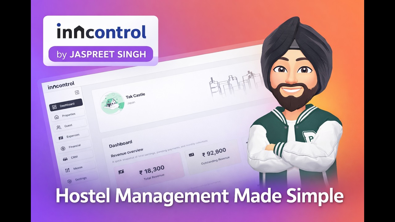Inncontrol | Hostel Management PAAS | Jaspeet Dev