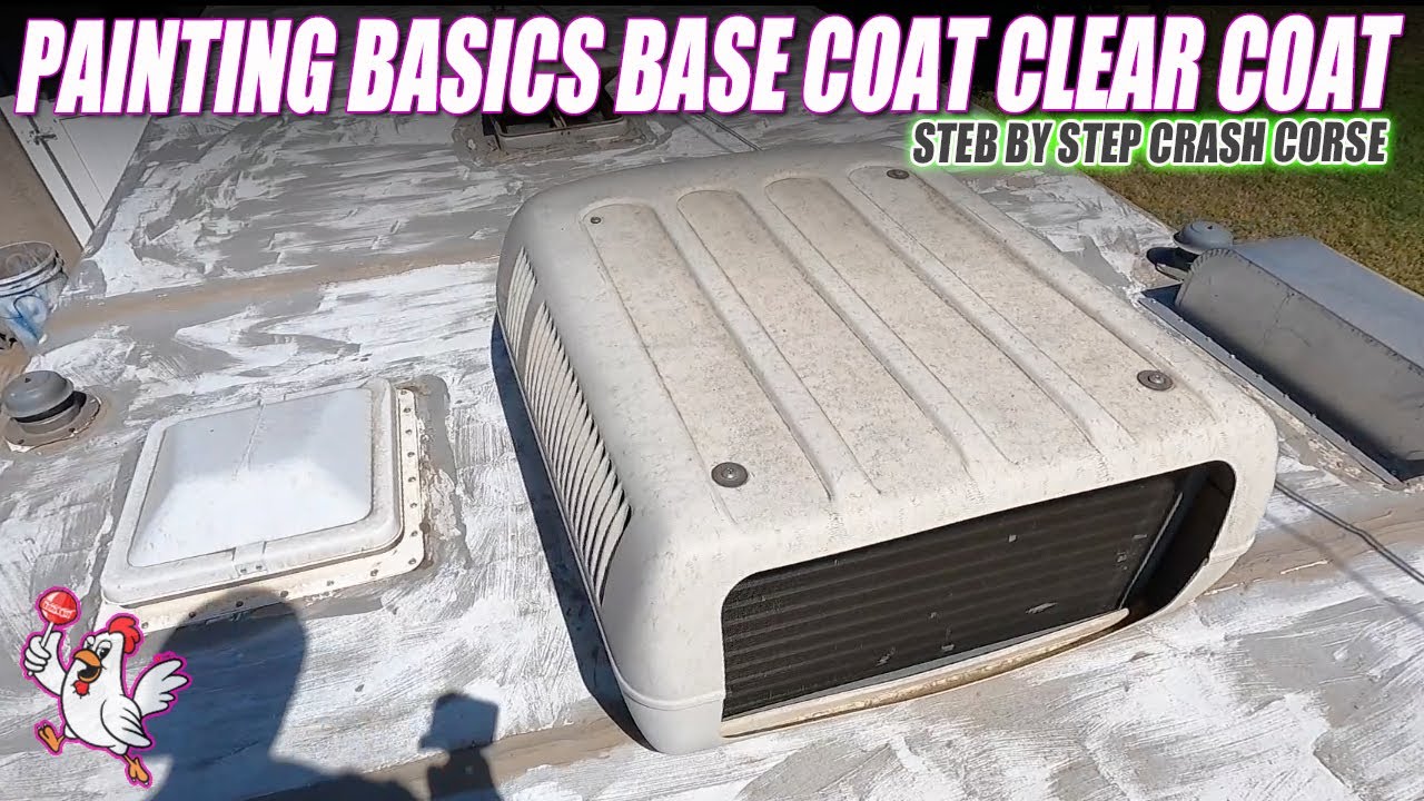 Painting the AC Cover on the Twinnebago