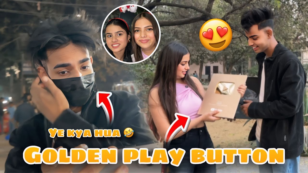 HAMARA GOLDEN PLAY BUTTON 😍❤️ || FULL MASTI KI AAJ TO 😍 || NITISHA 09