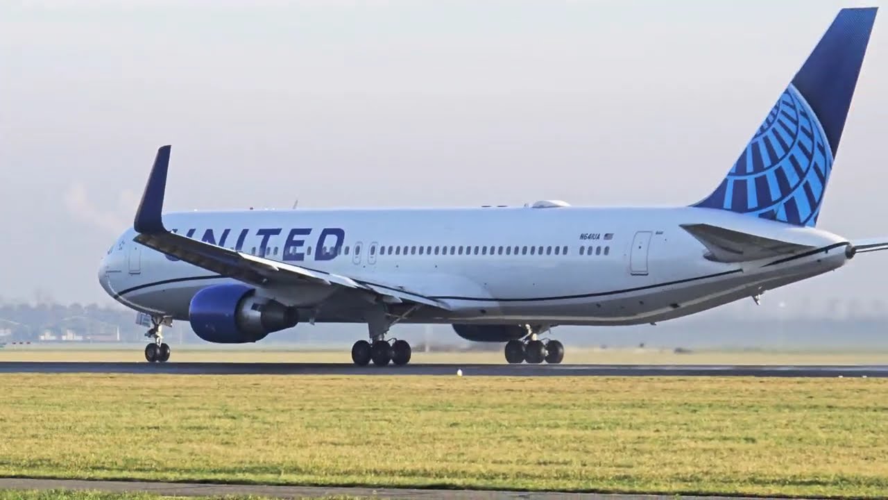 United Airlines Boeing 767-322ER N641UA Takeoff At Amsterdam Schiphol | AMS → IAD 🇳🇱✈️🇺🇸