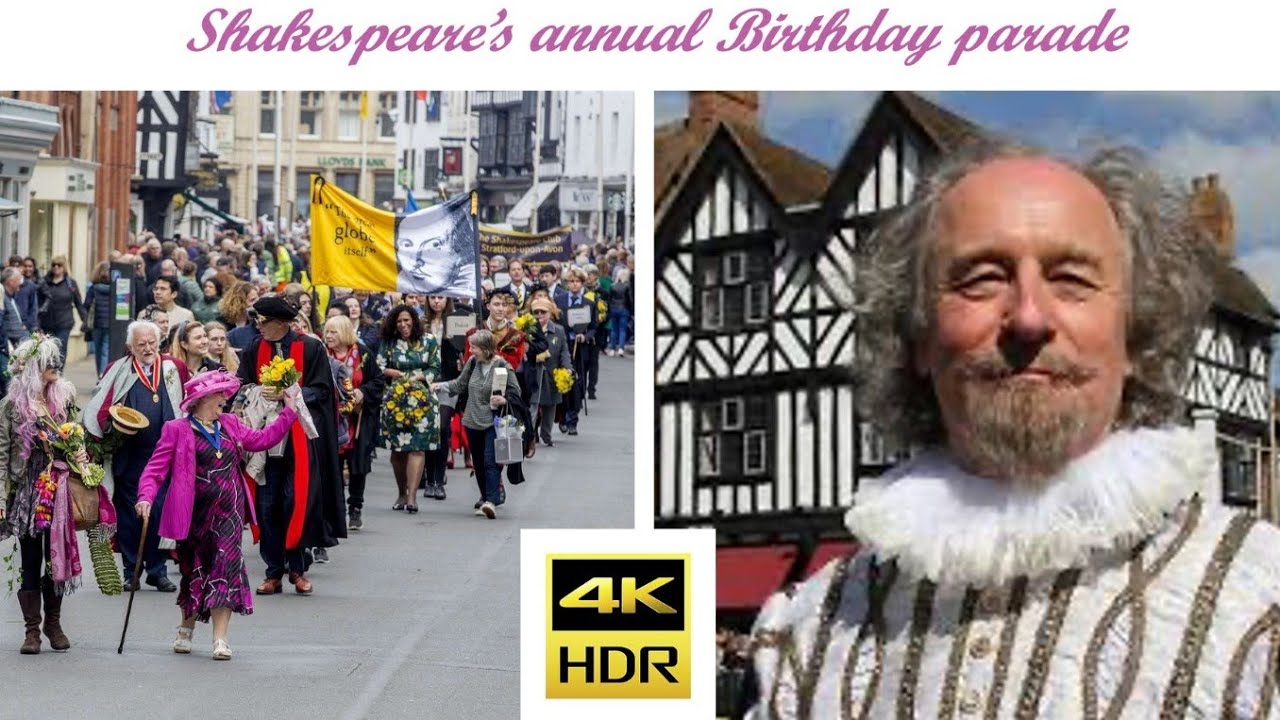 Stratford Upon Avon - Shakespeare's Birthday celebration | April 2024 | 4K HDR video