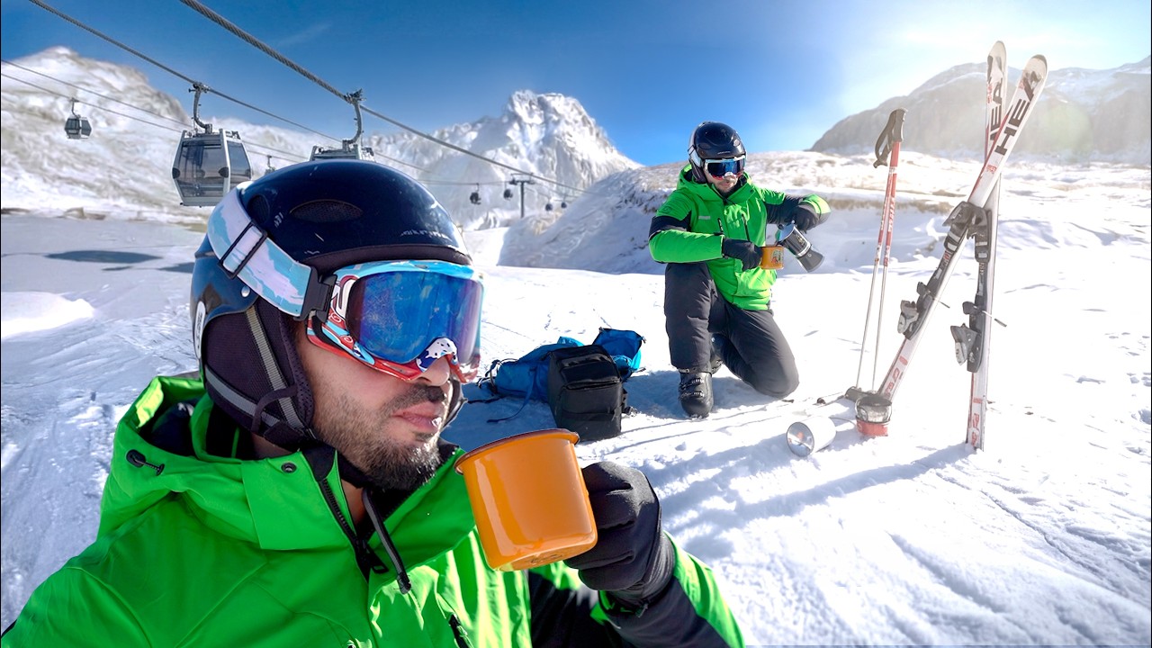 ASMR Italian Coffee in Courmayeur | Moka Pot under Mont Blanc