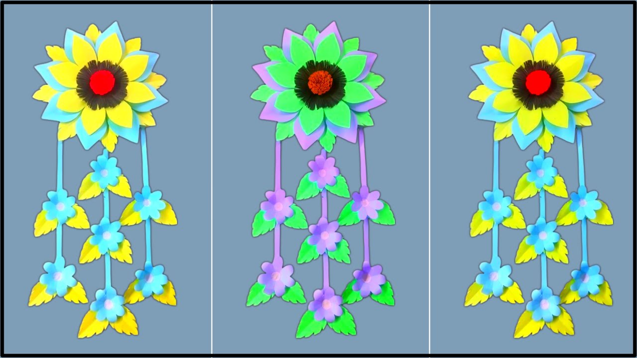 Make Your Room POP with These EASY Paper Flower Wall Hanging Ideas