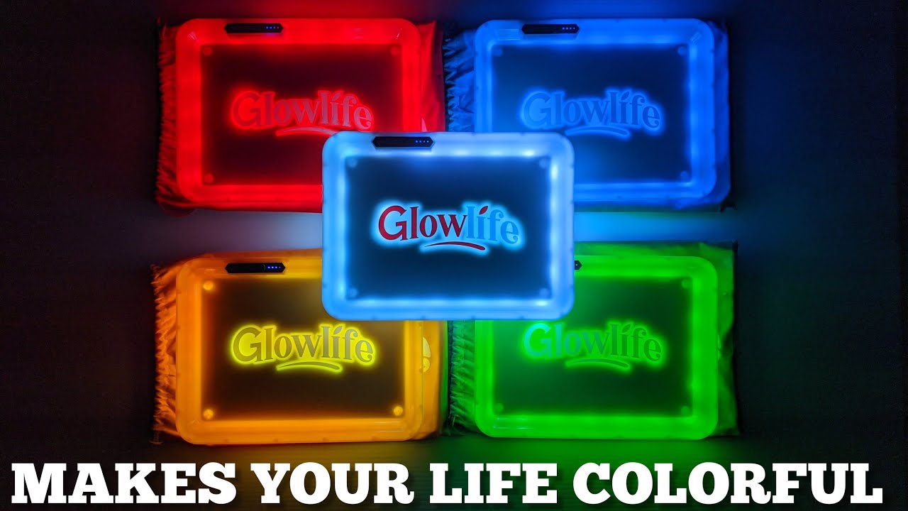 LED GLOW TRAY COOKIES ROLLING TRAY LED ROLLING TRAY Light Up Rolling Tray Demo of Glow Life Tray...