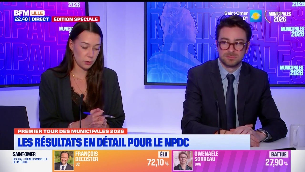 À Douai, le RN reste en tête pour Thierry Tesson, qui obtient 29% des voix.