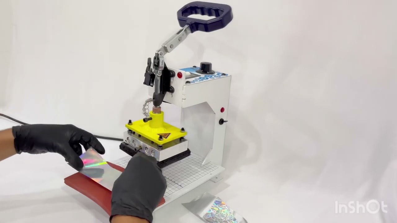 Prensa térmica para estampar iscas artificiais em hotstamping holográfico FR07