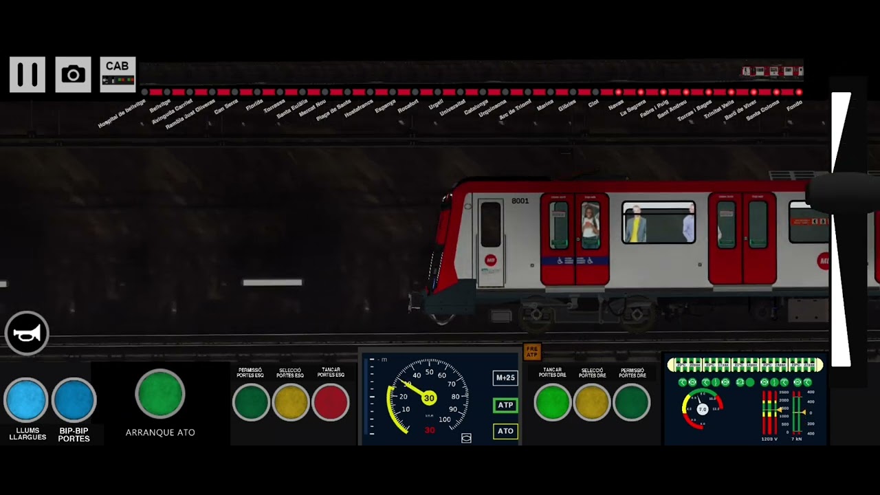 Metrosim Desde Fondo Hasta Universitat serie 8000