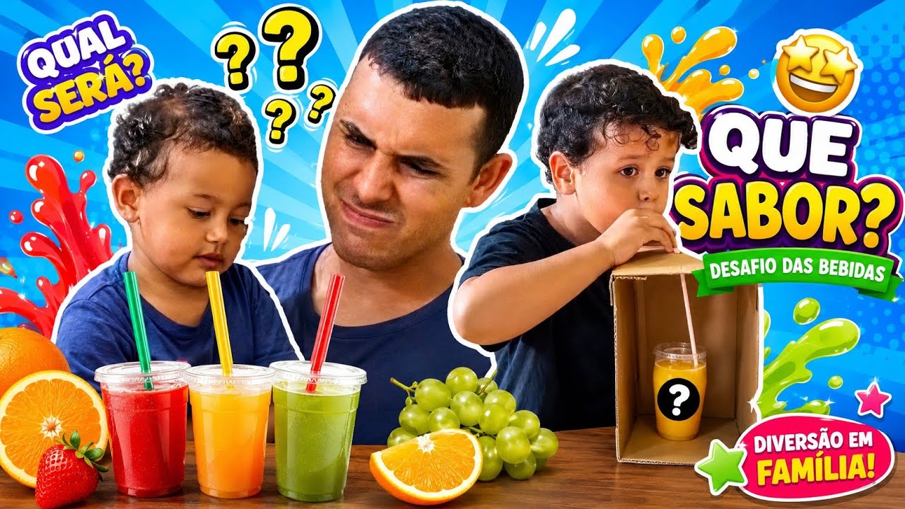 DESAFIO DO SUCO 🧃 | Qual sabor será? | Diversão em família