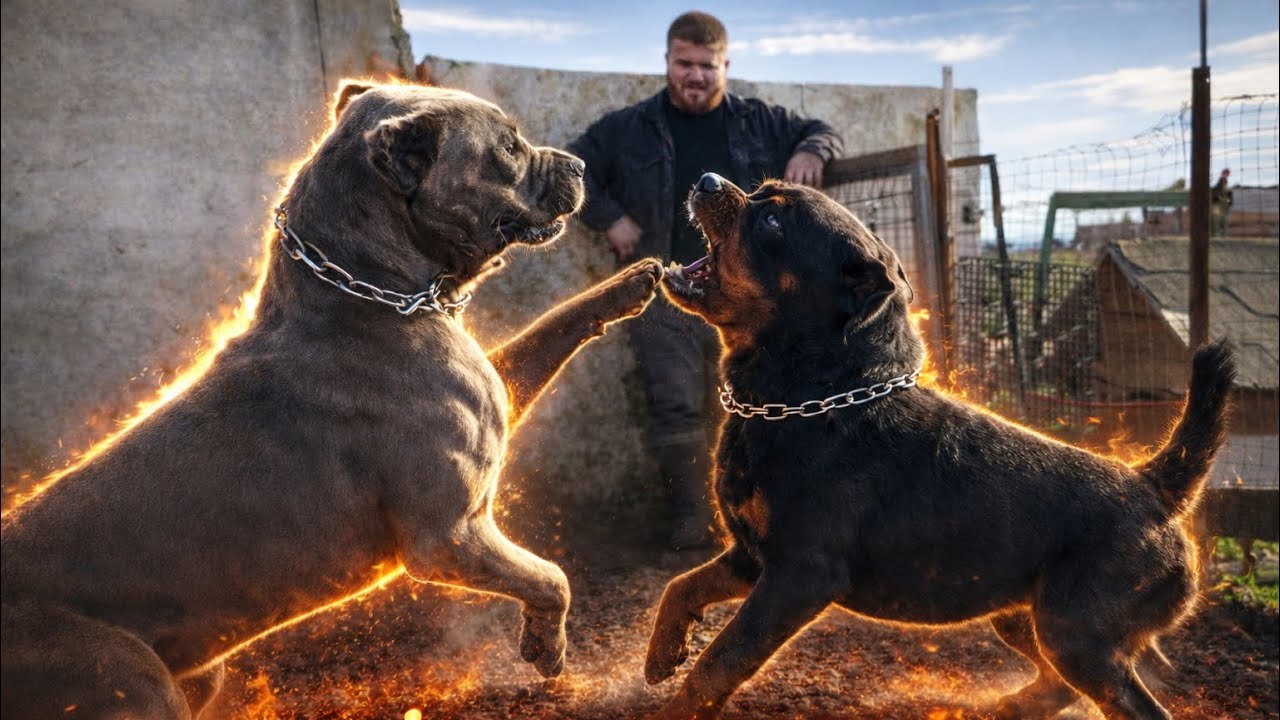 CANE CORSO ROTTWEILER ALEX’İ ALTINA ALDI! 😱🔥 (İNANILMAZ GÜÇ GÖSTERİSİ)