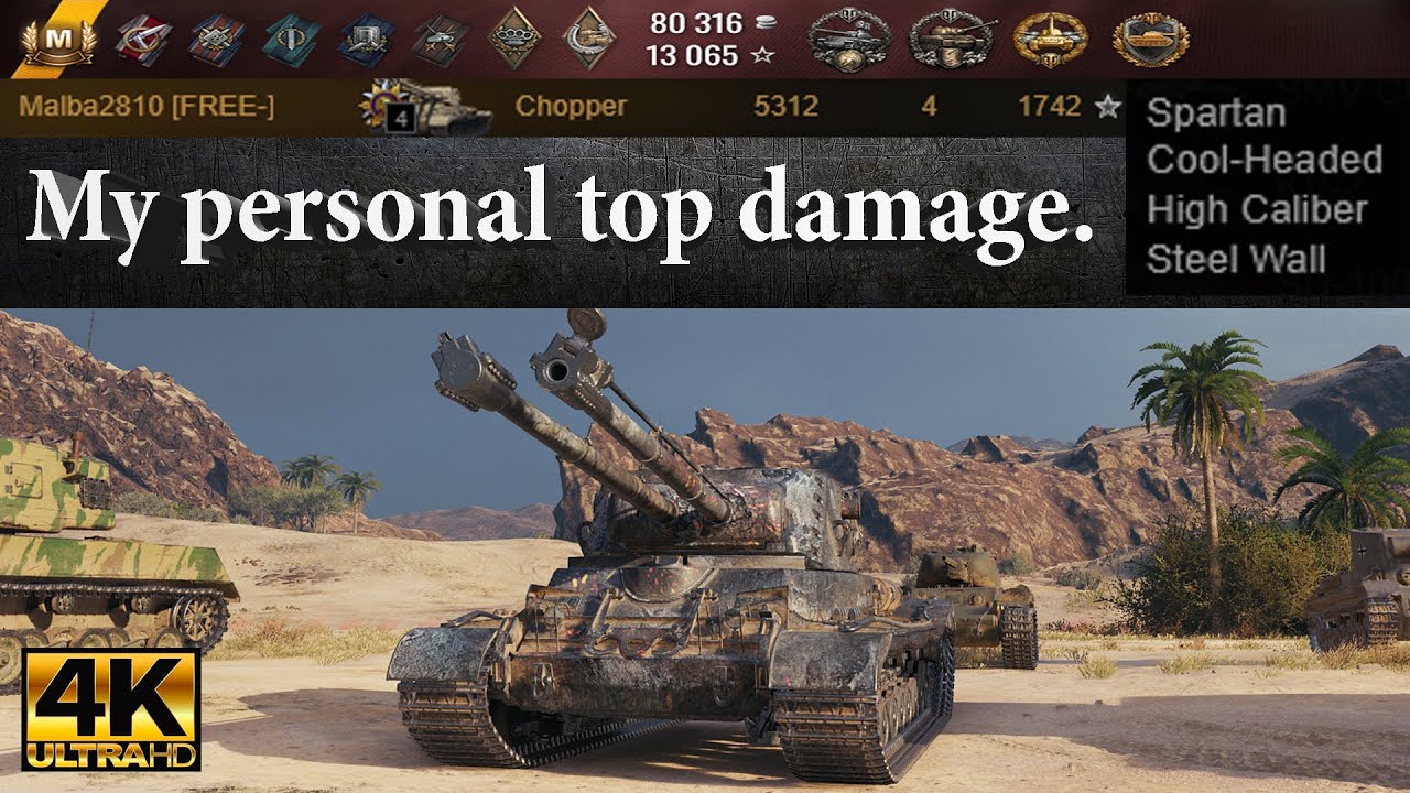 FV224 Chopper - My Personal Top Damage! 5312 DMG, 4 Kills, 1742 EXP, 4315 Block | Ultra HD 4K