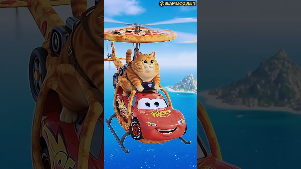 Lighting McQueen Monster Hybrid Fusion Helicopter Cars Robot Tiles Hop Coffin Dance #mcqueen #shorts