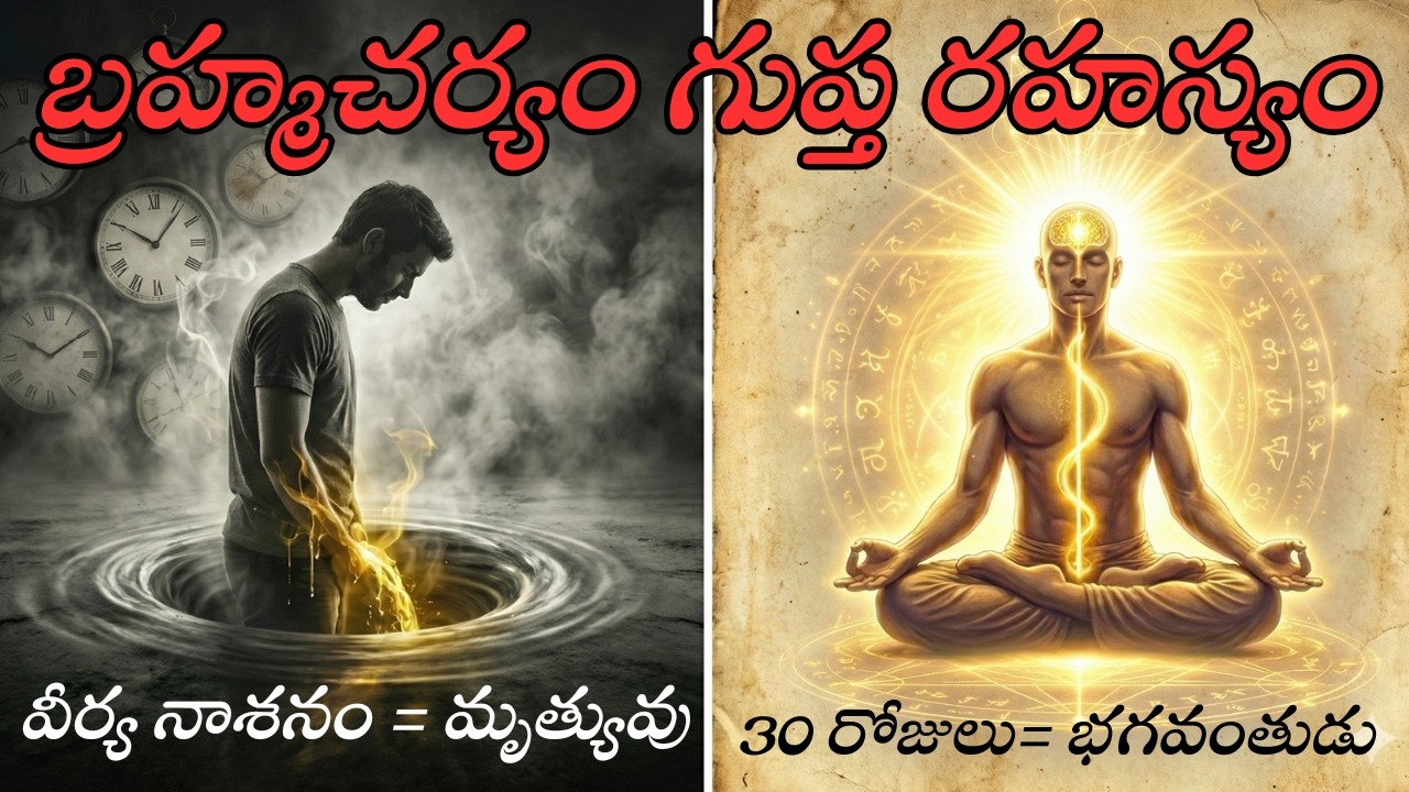 బ్రహ్మచర్యం గుప్త రహస్యం 🔥 30 రోజులు చేస్తే ఏమవుతుంది? | వీర్య నాశనం = మృత్యువు