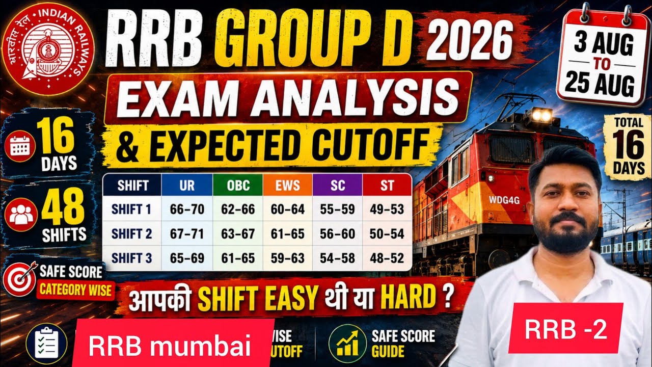 बड़ा खुलासा 😱RRB Group D 2026 CUT OFF का 2018, 2022, 2024 और 2026 Vacancy ,RRB mumbai group d cutoff