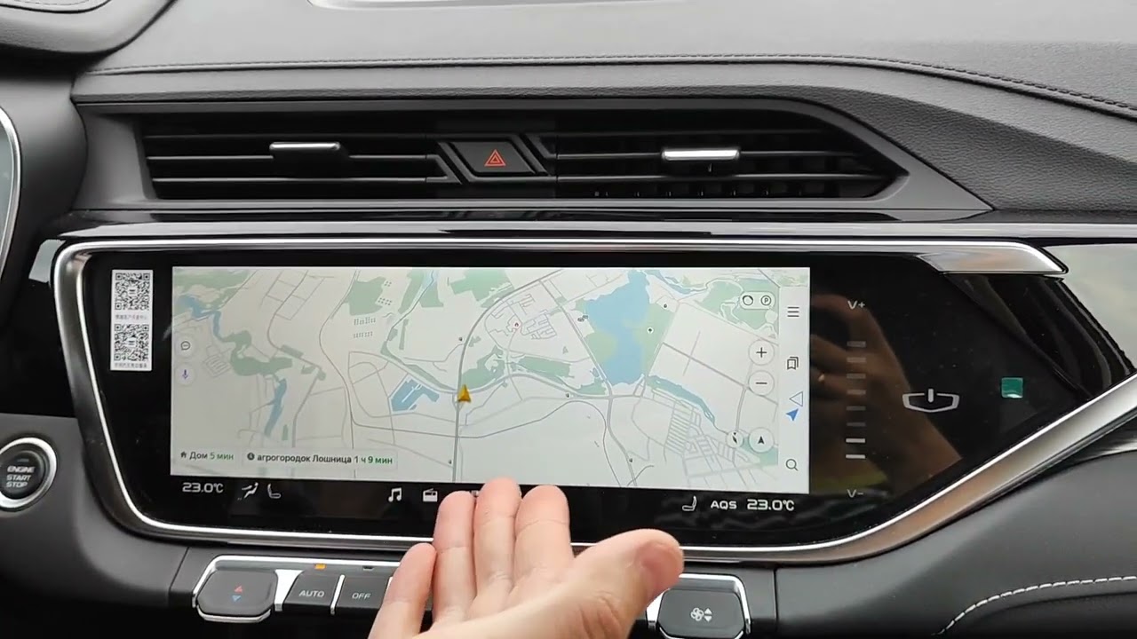 Установка GPS модуль для Яндекс Навигатор на Джили Атлас Про GEELY ATLAS PRO Х70 X70 часть 2