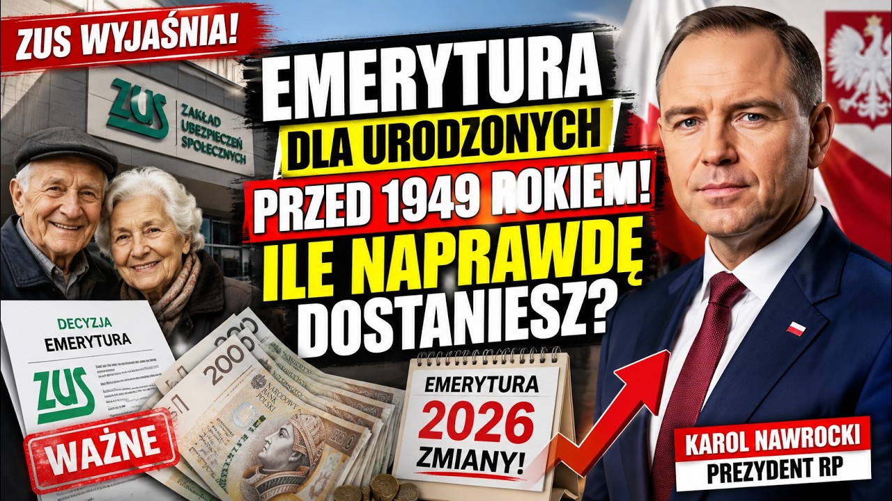 Emerytura dla Urodzonych PRZED 1949! Ile Naprawdę Dostaniesz? ZUS Wyjaśnia Zasady 2026