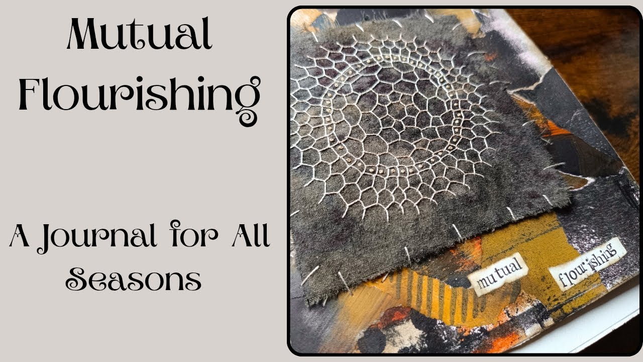 A way to include double sided Slowstitch pieces in an art journal 
