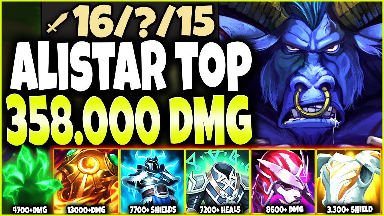 Alistar Top Lane BROKE and went BEYOND IMMORTAL BUILD ~ 358.000 TOTAL DMG 🔥 LoL Alistar Gameplay