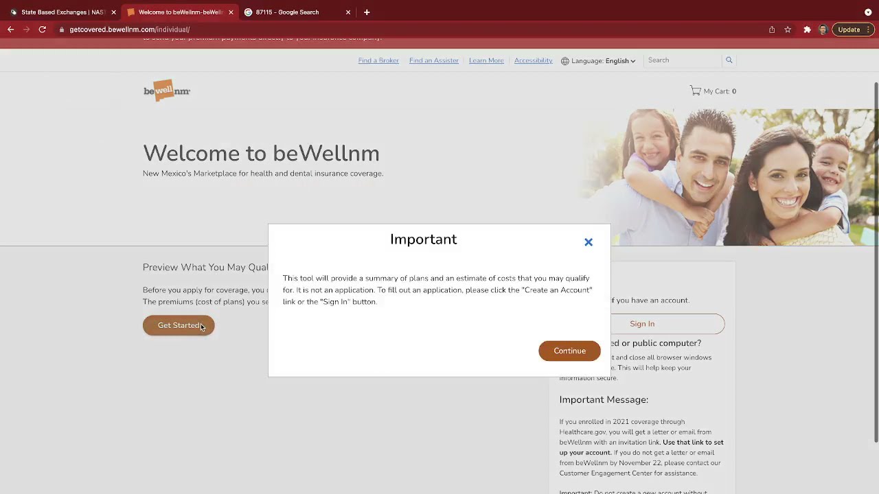 New Mexico State-Based Exchange Tutorial - Checking PrEP Medication Coverage