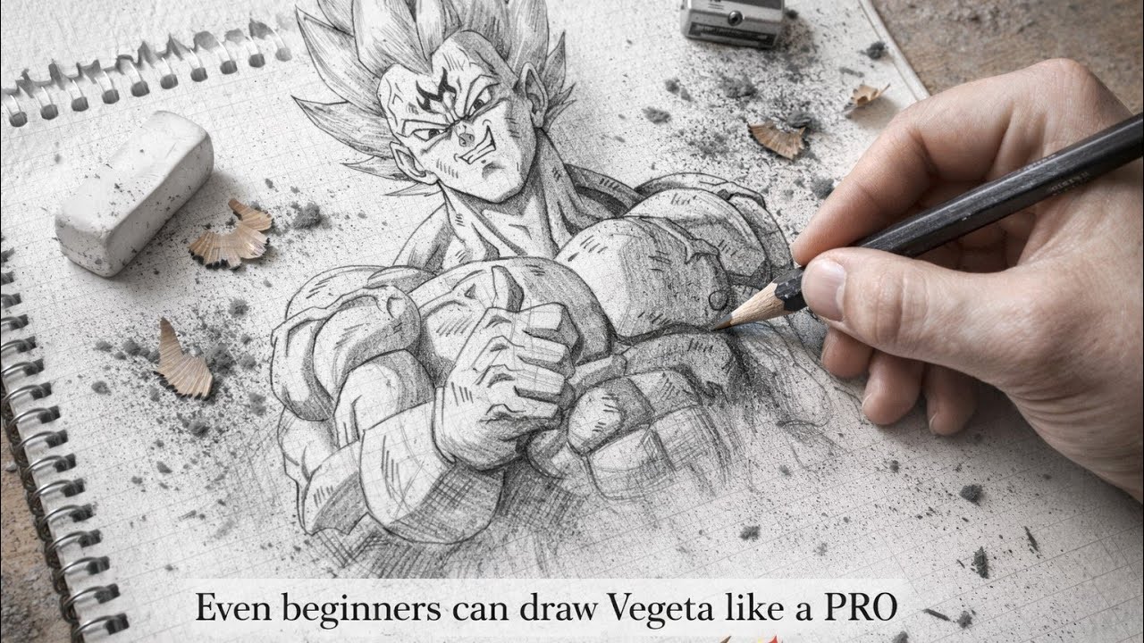 How to Draw Majin Vegeta | Easy Drawing Tutorial | Anime drawing